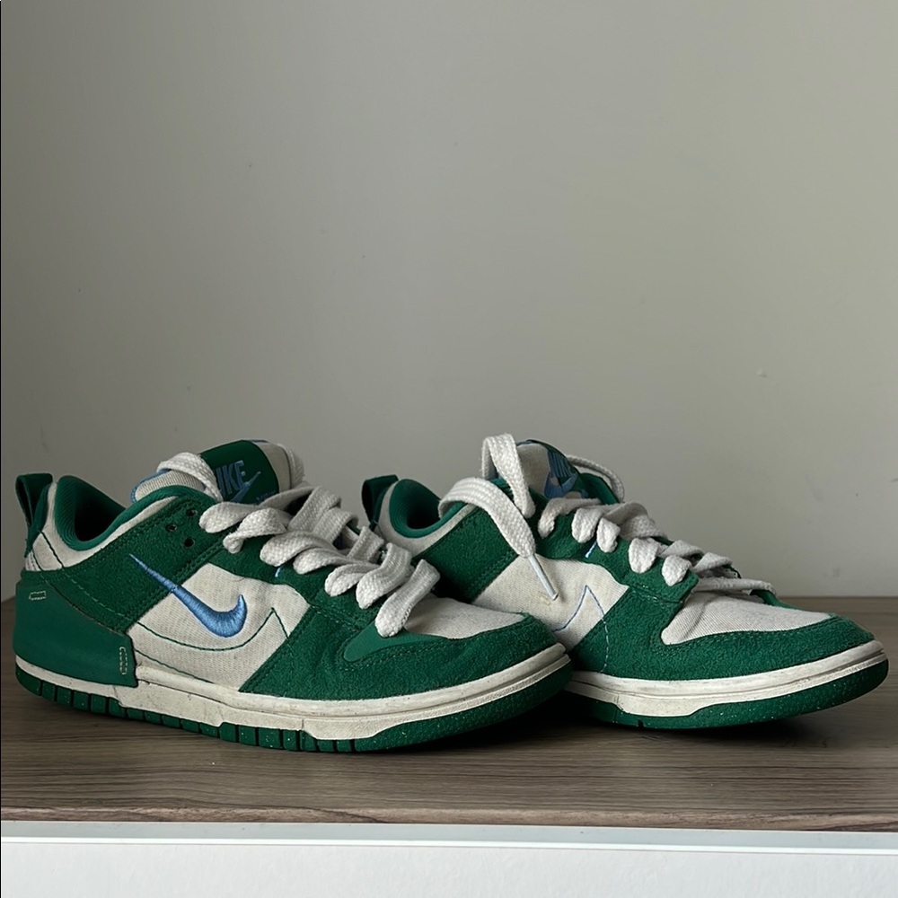 Nike Green and White Sneakers